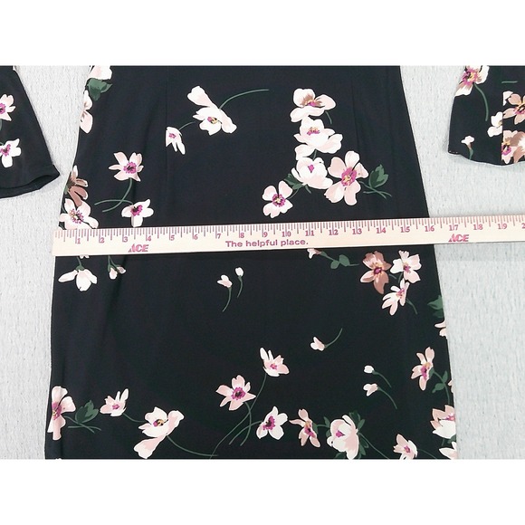 Ralph Lauren 250720755001 Navy Floral Stretch Matte Jersey Dress, 6R - Picture 8 of 11